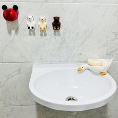 홈앤굿 무타공 간이 세면대 보조 소형 개수대 플라스틱 초강력 접착 스티커, 본품1개, 1개