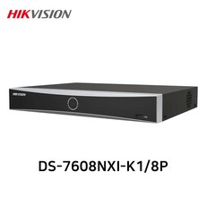 하이크비전 DS-7608NXI-K1/8P 4K 800만화소 8채널 NVR CCTV 녹화기 POE, DS-7204HTHI-K2 (1TB 포함), 1개 - ds-7608nxi