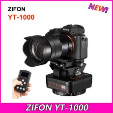 ZIFON YT 000 자동 전동 회전 파노라마 헤드 리모컨 팬 틸트 비디오 삼각대 헤드 스태빌라이저 스마트폰 카메라용, 1개