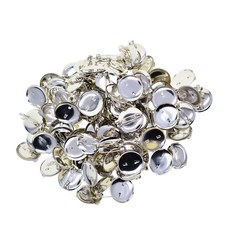 QDY 23x23mm 브로치 기본 핀 버튼 부품 공예 만들기 핀 백 100x 철, As Described