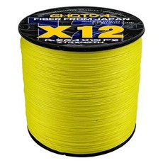 GHOTDA500m 1000m 잉어 낚시 X12 꼰 PE 라인 바다 지깅 전기 릴 특수 낚싯줄 루어 꼰 낚싯줄, [01] Yellow, Yellow+500M-0.42MM-77LB