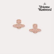 [공식] 비비안웨스트우드 귀걸이 ROMINA PAVE ORB PINK GOLD