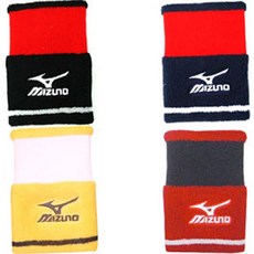 MIZUNO [911] 손목밴드 12cm, 검정+적색