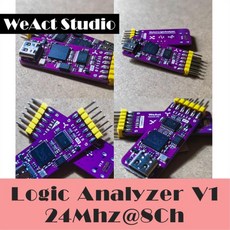 WeAct USB 로직 분석기 DLA 미니 24Mhz 8ch 채널 하드웨어 디버그 도구 5V MCU ARM FPGA 디버거