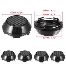 휠캡 휠커버 X autohaux 4pcs 63mm 67mm 휠 센터 허브 캡 휠캡 커버 유니버설 림 허브 캡 부품 자동차 블랙 교체 부품, 61mm-65mm 4개, 4개
