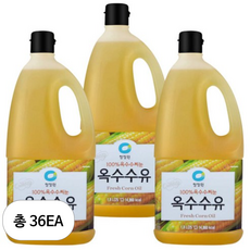 청정원 옥수수유, 1.8L, 36개