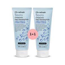 오르제나 오-리프레쉬 소다 앤 히아루로닉 딥 클렌징폼 180ml 2개, 1개 (1+1)