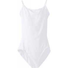 Capezio Girls Classic Camisole 조절 가능한 스트랩 운동용 레오타드 화이트 중형 7-8 US