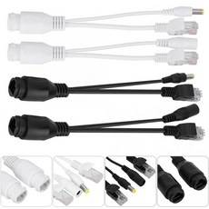 수동 전원 이더넷 어댑터 케이블 방수 야외 POE 스플리터 RJ45 인젝터 IP 카메라용 12-48V, 1개, 없음, 4) 1 Pairs Black