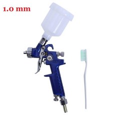 에어페인팅 전문 0.8MM/1.0MM 노즐 H-2000 미니 에어 페인트 스프레이 건 브러시 HVLP 자동차 에어로 그래, 02 Nozzle 1.0mm, 1개