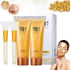 [해외직구] 금박 필오프 마스크 필오프 주름 방지 페이스 마스크 98.4% 베이링메이 골드 페이스 마스크 24k 골드 페이스 마스크 피부 보습과 딥클렌징을 위한 금박 티어오