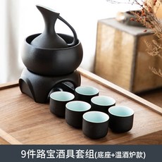 정종 데우기 홈파티 끓이는 중탕 일본술 집들이 가정용 워머 사케잔 전기 온도 조절기 세트, 1개
