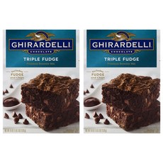Ghirardelli 기라델리 트리플 퍼지 브라우니 믹스 538g(19oz)x2 Triple Fudge Brownie Mix, 2개, 538g