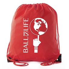 3 6 10 조각 벌크 옵션이있는 Mato Hash 농구 드로 스트링 백 -3PK 레드 CA2500 농구 S4 (3 Bags Ball is Life-Red), 3 Bags, Ball is Life-Red