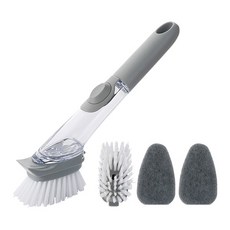 거주청소 세제펌프 주방 욕실청소 브러쉬 손잡이형