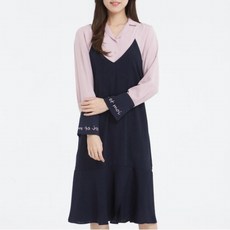 미쏘 미쏘 Y 슬리브리스 페미닌 원피스 - MIWOW7317C_59