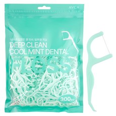 AVCA Deep Clean Cool 薄荷一次性牙線+便攜盒, 1組