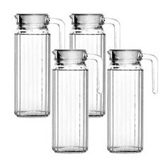 아메르 냉장고 손잡이 유리물병 1100ml, 4개