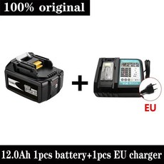전동 공구 교체용 마키타 배터리 리튬 이온 충전식 팩 충전기 12000mAh 18V BL1860, 04 12.0Ah 1pcsEUcharger