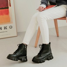 시크덩꼬페이턴트레이스업가보시통굽하프워커힐