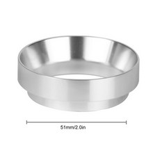 커피 도정 링 도징링 커피 용품 도구 515358mm 에스프레소 커피 도징 링 - 포터 필터 커피 필터 교체 링 에스프레소 2 컵 1 컵 바구니 바늘, 은, 51mm, 1개