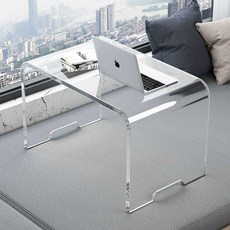 투명 아크릴 인테리어 개인 책상 화장대 테이블, 50x29x30 (길이 너비 높이) 두께 12mm 투명, 상세페이지 참고, 1개