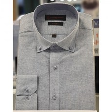 로베르따 남성셔츠 긴팔 버튼다운카라 TC카치온 멜란지블루 슬림핏 RM34512A 백화점 아울렛 (4305871)