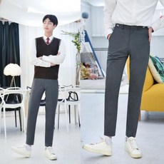 교복몰 빅사이즈 허리조절 그레이 교복바지남자