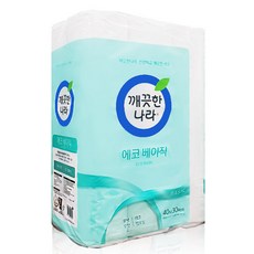 깨끗한나라 에코 베이직 2겹 롤화장지, 40m, 30개입, 3개