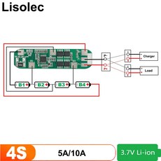 전동 공구용 리튬 이온 BMS 충전 플레이트 보호 회로 기판 18650 Lipo 리튬 배터리 12V 5A 10A 4S 148V