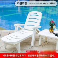 야외 썬베드 태닝 비치 비치의자 썬텐 접이식 테라스 선배드 해변, 티테이블 1매, 1개