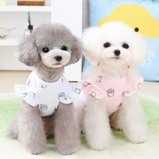 애견복 애견실내복 토끼 프릴 티셔츠 강아지옷 BN ero*530Vo, 핑크_L