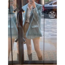 여성 온앤온 아브라함 문 자켓 영국원단 울 모헤어 데일리룩