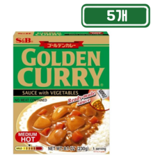 에스비 골든카레소스 중간맛, 230g, 5개