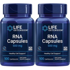 Life Extension RNA Capsules 라이프 익스텐션 리보핵산 500mg 100정 2병, 1개, 100개