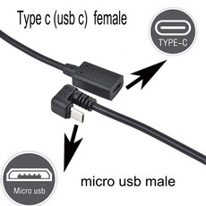 충전잭 180 도 USB 3.1 C타입 암에서 마이크로 상하각 변환기 어댑터 휴대폰 태블릿 PC용, 02 TYPE C FEMALE, 1개