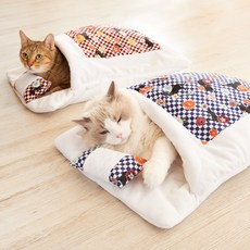 네코세카이 캣배딩 고양이침낭 고양이이불, 블루, 1개