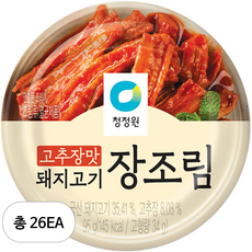청정원 고추장맛 돼지고기 장조림, 95g, 26개