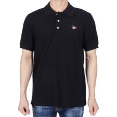 MAISON KITSUNE 메종키츠네 남성 트리컬러 폭스 피케티 블랙 AM00200KJ7002 P199