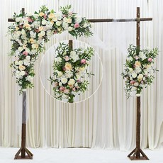 인공 꽃 행 아치 DIY 웨딩 파티 배경 장식 소품 꽃 벽 아치 환영 영역 레이아웃, [365458] 70x35cm style1^+16393