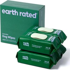 Earth Rated 어스레이티드 풉백 반려견 강아지 물티슈 라벤더향 100매 x4 - 어스레이티드