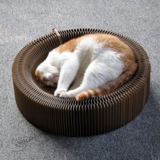 접이식 고양이 골판지 고양이 침대 긁적 보드 재미 있은 고양이 집 고양이 스크래치 골판지 가변 모양 고양이 보드 소파 재생|고양이 침대 & 매트|, 1개, 1