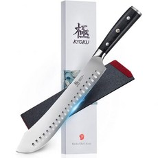 KYOKU 6.5인치 고기 절단용 본 나이프 파카우드 손잡이가 달린 사무라이 시리즈 필레 일본 고탄소 강철 양갈비 돼지 어깨 칼집 및 케이스용 풀탕 주방, 1개