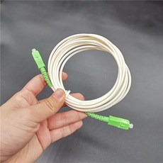 SC APC-SC APC 1.5M 2M 심플렉스 단일 모드 광섬유 패치 코드 흰색 3.0mm 케이블 스카이 및 글로브 호환, 02 WHITE_01 CHINA