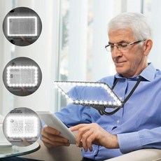 NZQXJXZ 5X Hs Free Magnifying Glass Neck Wear for Reading Flexible Gooseneck Full Book Page Magnifie, square * black, 1개