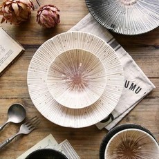 일본드라마식기 풀을 천단(일본)가 미 수입은 짙은 일식 식기 그릇에 식사 깊은 접시에 과, 02 백묵 깊은 그릇 현물