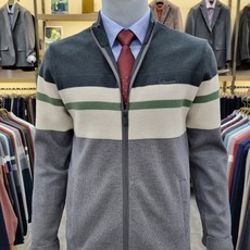 크로커다일남성 가을겨울신상 블럭 풀집업 가디건CDAA9KJ3372493