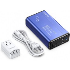 ISELECTOR 해외 여행용 변압기 순정 쓰루 하 변환 플러그 100V-240V to 100V 변환 2 개의 USB 포트 헤어