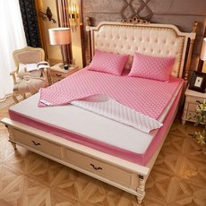 단색 침대 커버 지퍼 타입 방수 매트리스 커버 6 면 모두 포함 퀼트 매트리스 보호대, 140x200x15cm, mi tao fengmi tao feng