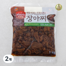 라이브잇 하선정 국산무와 오이 장아찌, 1kg, 2개
